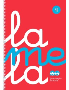 CUADERNO ESPIRAL 4º 80H 90G 4MM ROJO CUADROVIA PP